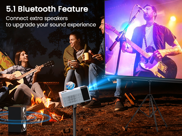 projector with wifi and bluetooth movie video 4K outdoor