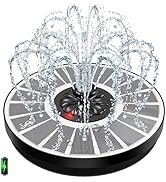 Yzert Solar Fountain with 2000mAh Battery &amp; Innovative Indicator, 3.5W Glass Solar Water Fountain...