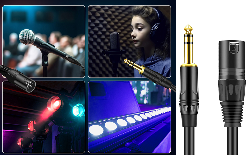 LanSenSu1/4 Inch TRS to XLR Male Cable