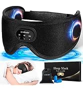 LC-dolida Sleep Headphones, White Noise Bluetooth Sleep Mask 3D Wireless Timing Eye Mask for Slee...