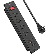 Recessed Power Strip with 20W USB C Ports,Conference Recessed Outlet for Home,Office Desks,Furnit...
