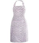 CPC Cotton Floral Kitchen Apron for women with Pocket and Adjustable Neck Ties. Apron for Women M...