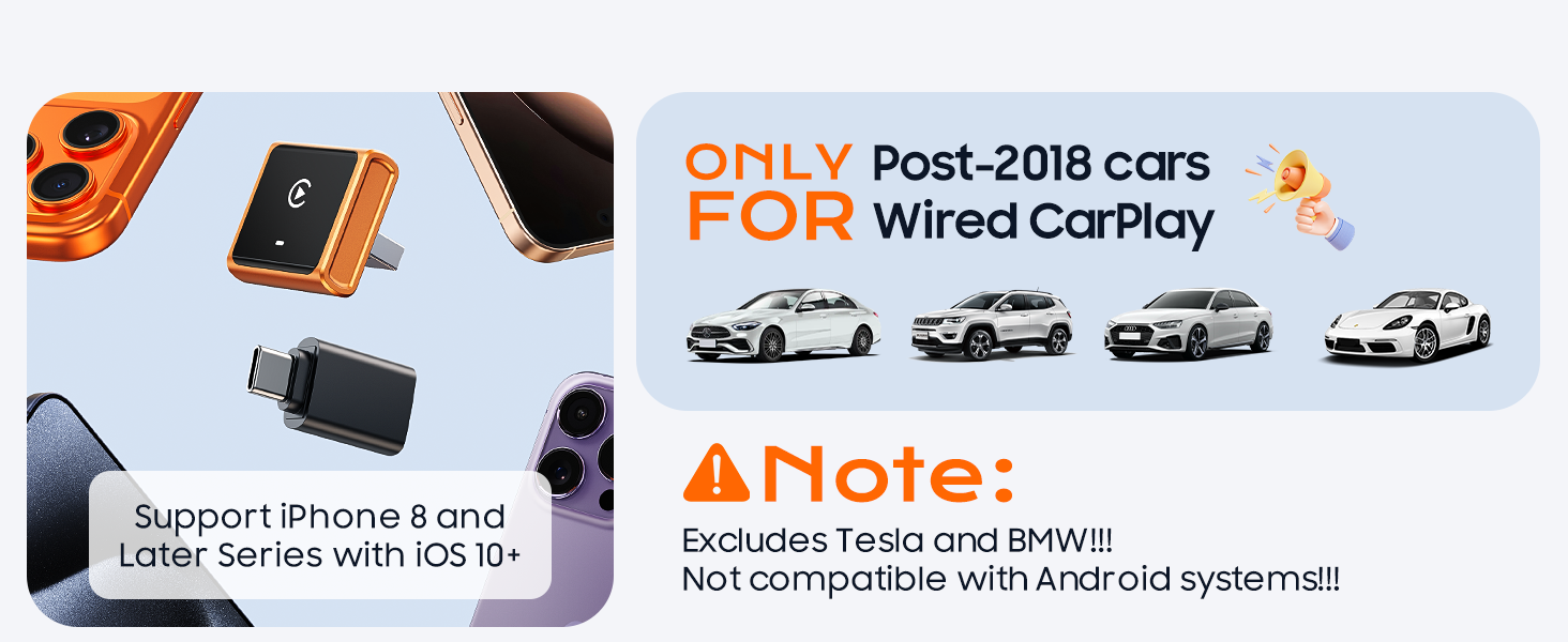 Houflody Wireless CarPlay Adapter for Apple