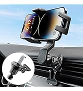 JOYTUTUS 2 in 1 Car Vent Phone Mount, Never Blocking Air Vent with Extension Clip, Adjustable Cel...