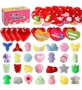 Valentines Gifts For Kids, Valentines Cards With 28 Pcs Squishy Toys School Valentines Exchange G...