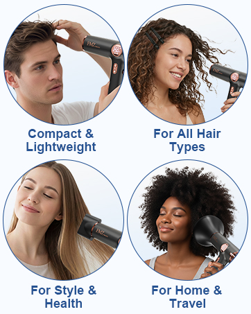 FMZ Professional Icon Hair Blow Dryer with Diffuser