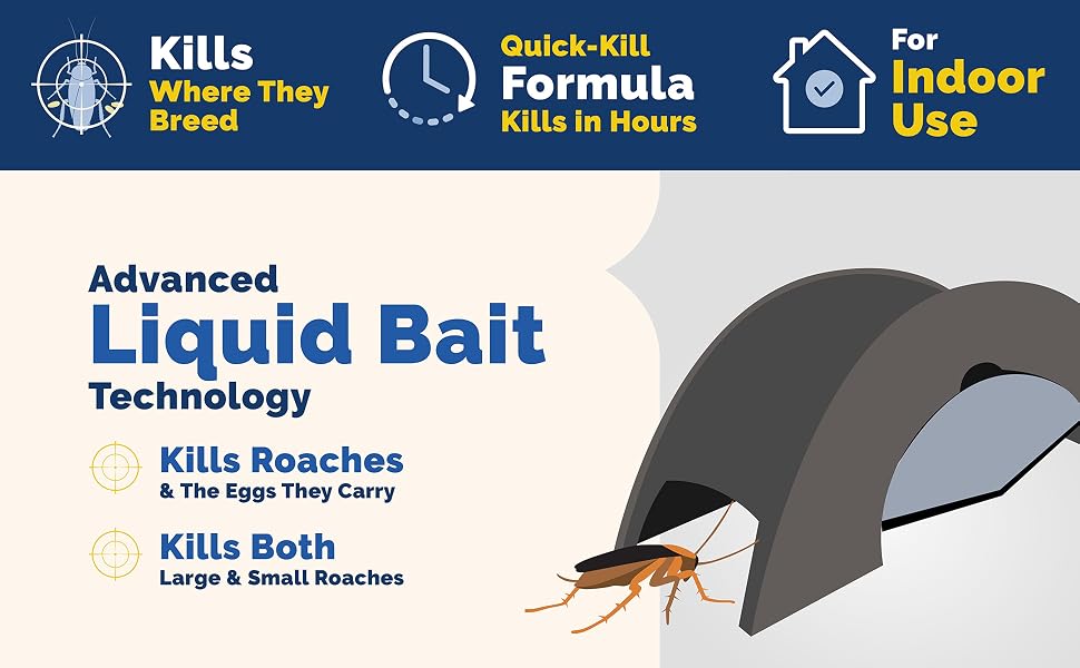 Hot Shot Ultra Liquid Roach Bait, Kills In Hours