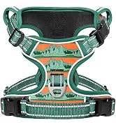 Timos No Pull Dog Harness,No Choke Front Clip Dog Reflective Harness,Adjustable Soft Padded Pet V...