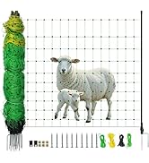 Electric Fence Netting, 42.5" H x 164' L, Portable Livestock Nets Mesh for Hog, Dogs, Deer, Goats...