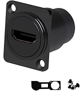 YiKaiEn HDMI 4K@60Hz D Panel Mount Connector with Waterproof Cover - Female-to-Female HDMI Couple...