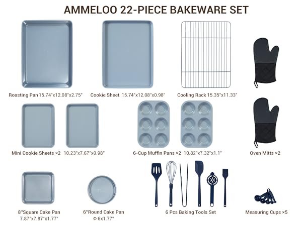 bakeware set 22pcs