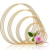 ZOOFOX 15 Pack Metal Hoops for Crafts, Gold Dream Catcher Rings 4Inch/ 6Inch/ 8Inch/ 10Inch/ 12In...