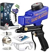 LE LEMATEC AS118 Sand Blaster Gun Kit for Air Compressor, Paint/Rust Remover for Metal, Wood &amp; Gl...