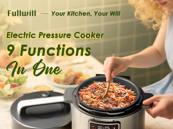 Fullwill Uni 6qt Pressure Cooker: Features Removable Non-Stick Inner Pot for Easy Cleaning.?