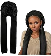 Long Hair Bonnet for Sleeping, Pantyhose Bonnet for Braids, 2 in 1 Braid Bonnet for Women, Soft B...