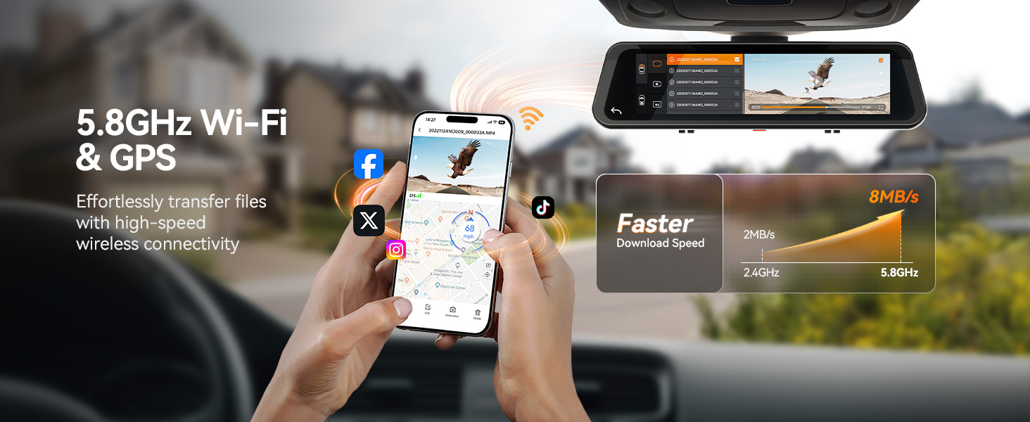 rear view mirror backup camera