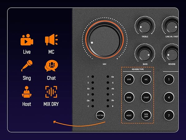 audio interface for live