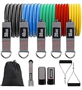 Resistance Bands with Handles, Single Resistance Bands, Exercise Bands with Handles, for Resistan...