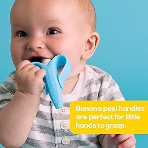 banana teether, banana toothbrush, baby toothbrush, infant toothbrush, silicone toothbrush
