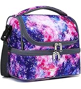 FlowFly Double Decker Cooler Insulated Lunch Bag Large Tote for Boys, Girls, Men, Women, With Adj...