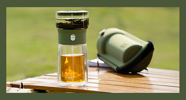 ZENS Modern 3-in-1 Smart Small Glass Tea Infuser Teapot