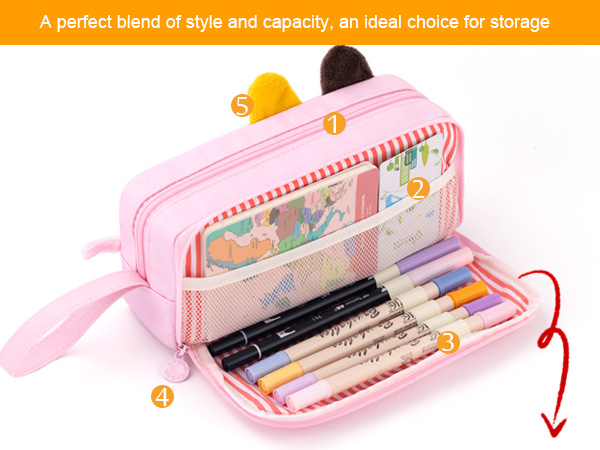 pink cute pencil bag