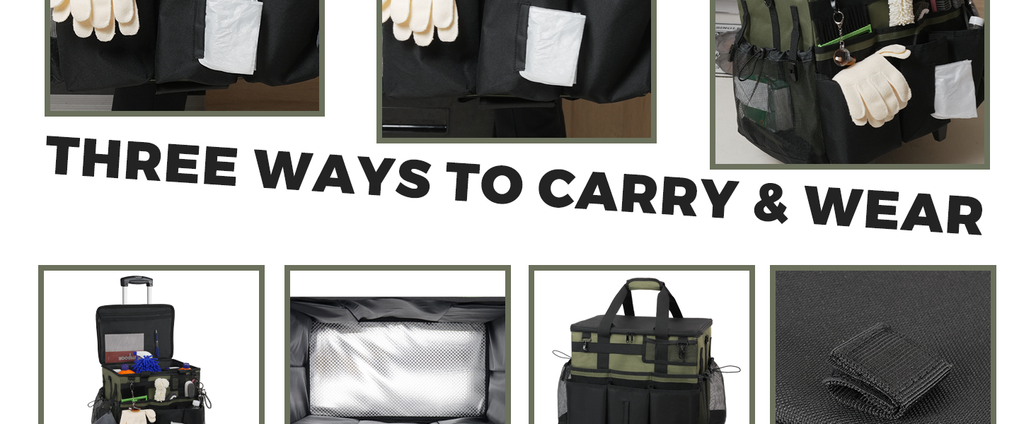 Rolling Cleaning Caddy Bag