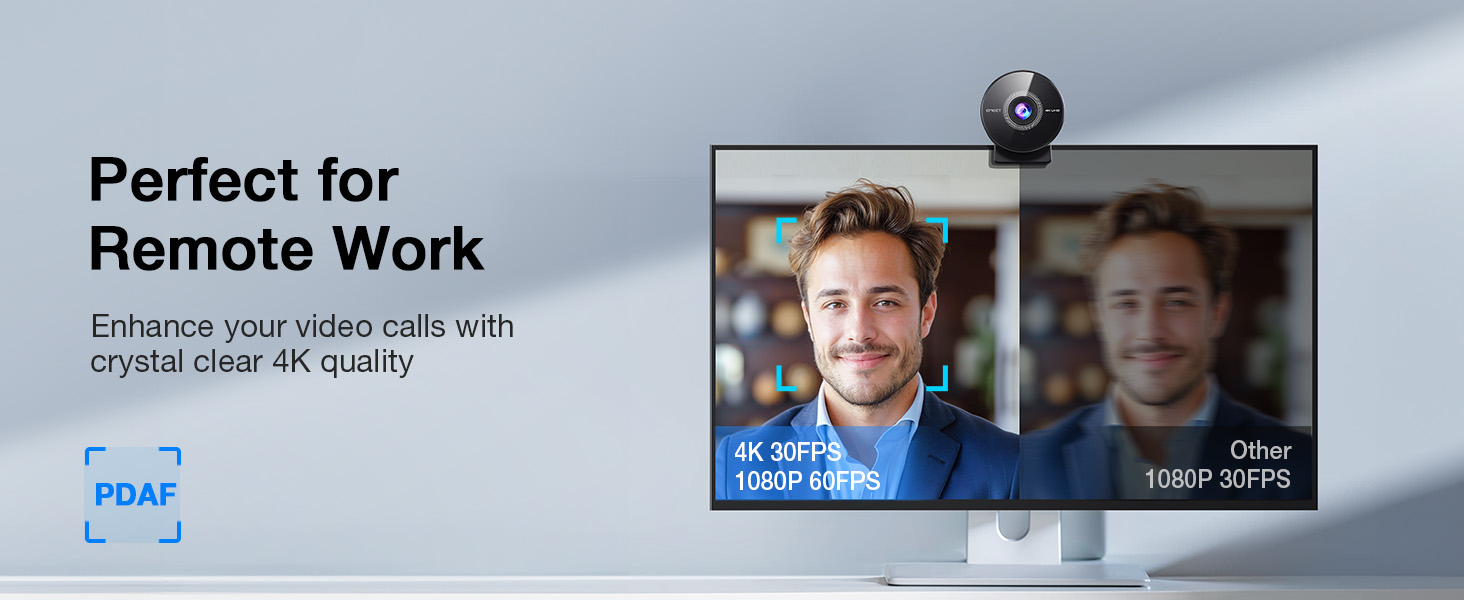 EMEET C950 4K Webcam for PC PDAF Autofocus