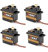 EMAX ES08MA II 12g Mini Metal Gear Analog Servo for RC Model (Pack of 4)
