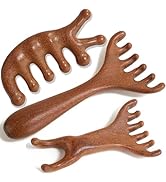 Moreinday 3 Pack Wooden Scalp Massager, Foot Massage Tool, Scalp Massager Hair Growth - Sandalwood