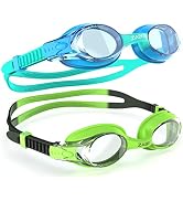 ZABERT K20 Swimming Goggles for Kids Girls Boys Age 3-14 Years Old, Anti-fog 100% UV Protection w...