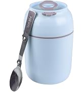 Muswarm Insulated Container for Hot Food with Folding Spoon, 16oz Vacuum Stainless Steel Bento Lu...