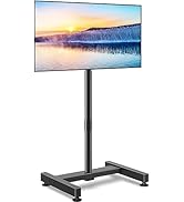 TVON TV Floor Stand for 13-50 inch LCD LED Flat/Curved Panel Screen TVs up to 44 lbs, Height Adju...