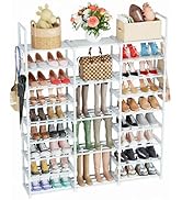 Mavivegue 9 Tiers Shoe Rack Tall Shoe Organizer Shoe Storage 50-55 Pairs Vertical Shoe Shelf Larg...