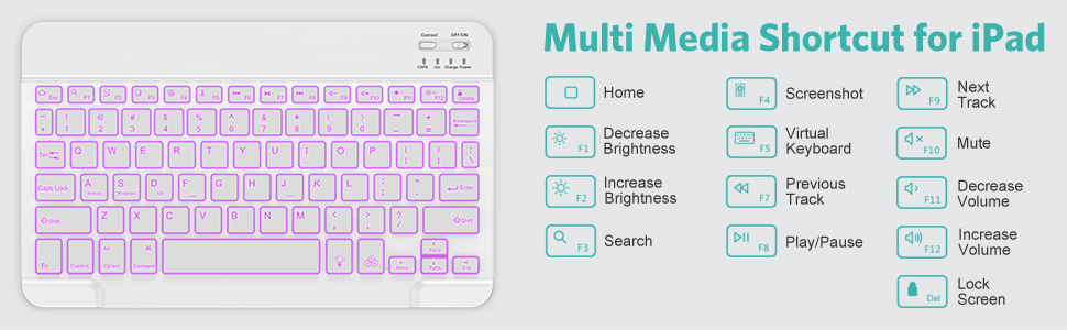 Multi Media ipad keyboard and mouse