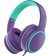 RORSOU R10 On-Ear Headphones with Microphone, Lightweight Folding Stereo Bass Headphones with 1.5...