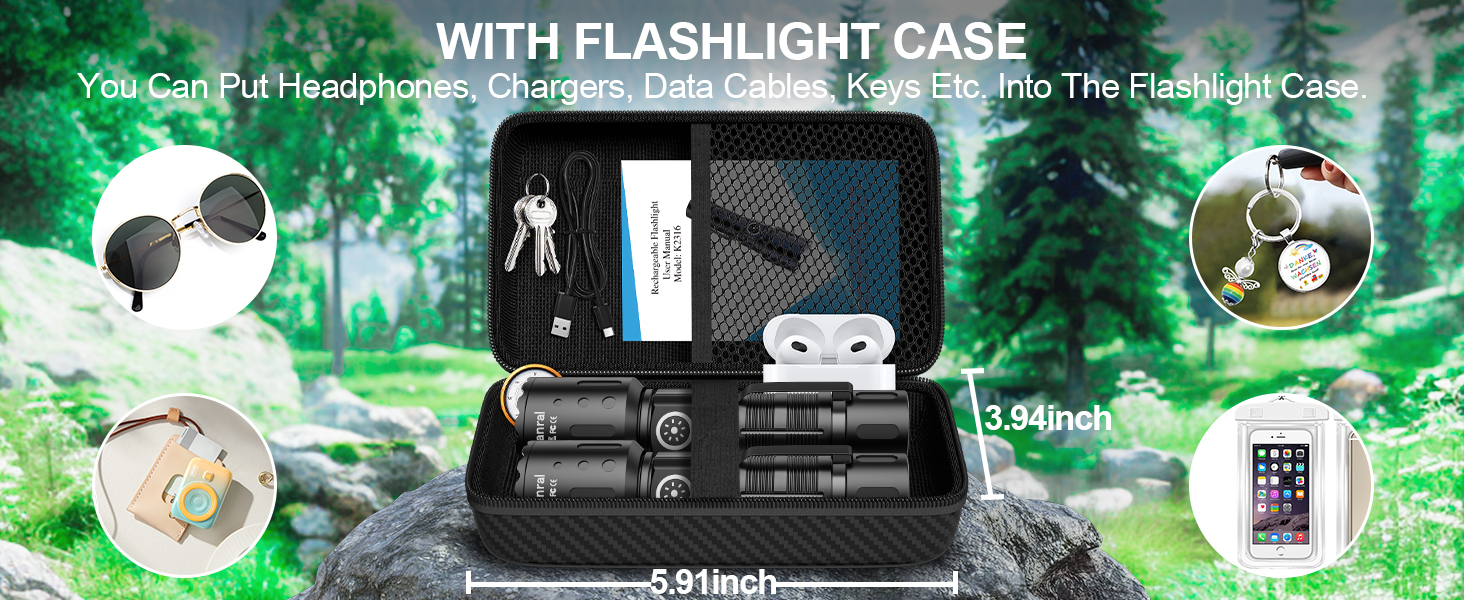 WITH FLASHLIGHT CASE