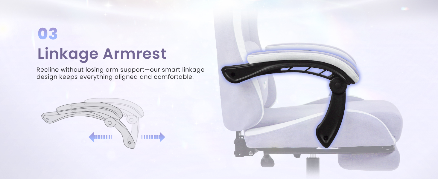 Ergonomic purple gaming chair with lumbar support swivel home office computer desk