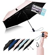 LILAC Windproof Travel Umbrella for Rain - 43" Compact Folding Umbrella, Reinforced Strong Frame,...