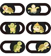 PRESSINART 6Pcs 6 Styles Turtle Camera Cover Slide Cute Privacy Guard Accessories, 0.04 Inch Ultr...