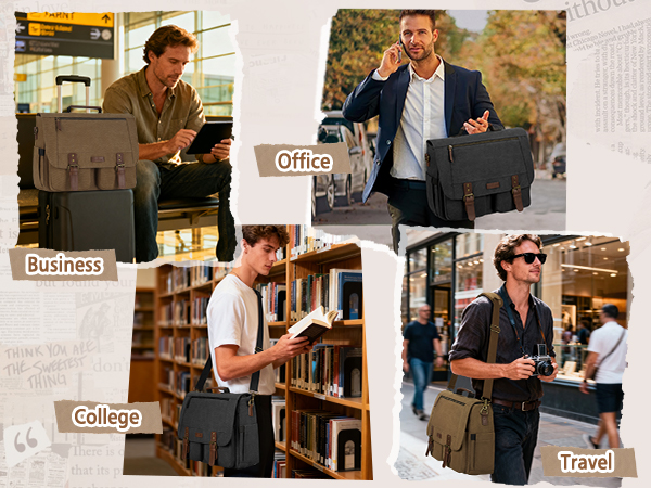 messenger bag for men canvas 15.6 17 17.3 inch laptop bag briefcases