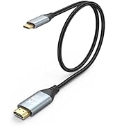 Breilytch Short USB C to HDMI Cable 2FT, 4K@60Hz High-Speed USB-C to HDMI Cable Type C to HDMI 2....