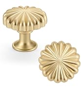 FAPUAL 10 Pack Gold Cabinet Knobs for Kitchen Cabinets and Dresser Drawers,Zinc Alloy Brushed Bra...