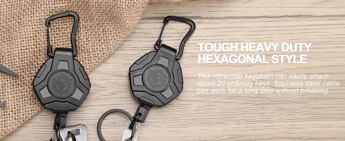 retractbable keychain heavy duty