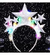 GORTIN Light up Star Headband Silver Glowing LED Headbands Star Costume Headpiece Hair Accessorie...
