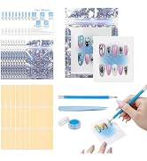 Raisetip 100PCS Press on Nail Packaging Bag, 100PCS Display Card with 231 Pcs Pre-cut Adhesive Ta...