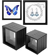 Linkstyle 10PCS Challenge Coins Display Stand Holder, 3D Floating Frame Transparent PE Floating D...