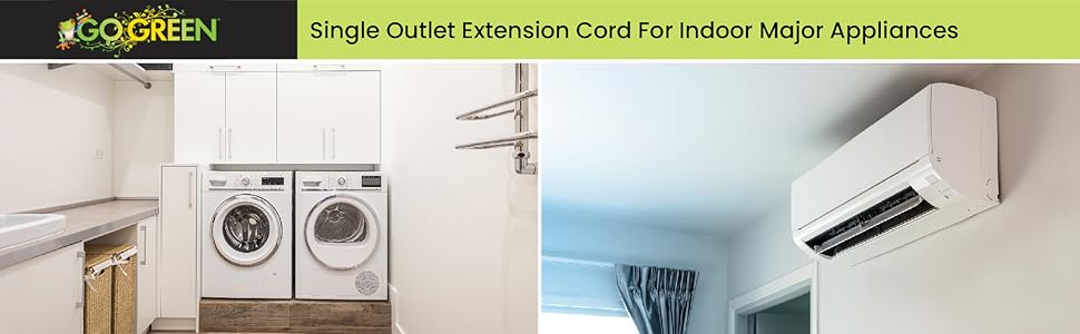 GoGreen Power GG-25603 14/3 3' SPT A/C Extension Cord - Beige