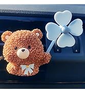 Cute Car Air Freshener Vent Clips, 3D Animal with Mini Fan Diffuser Vent Clip, Air Conditioning D...