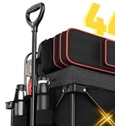 Sekey 48''L Collapsible Foldable Extended Wagon with 440lbs Weight Capacity, Heavy Duty 300L Fold...